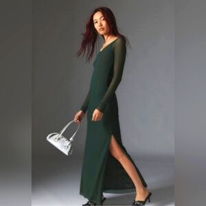 Silence + Noise Dylan Green Long Sleeve Dress